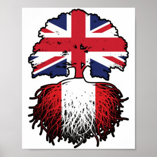 Peru-Peru-Britische Tree-Roots-Flagge Poster