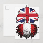 Peru-Peru-Britische Tree-Roots-Flagge Postkarte (Vorne/Hinten)