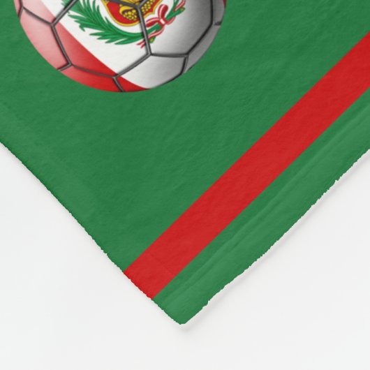 Peru Peru Flag-Fußballball | Name Fleecedecke (Ecke)