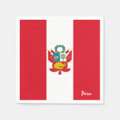 Peru & Peru Flag Party Fashion / sport Fan Serviette (Vorderseite)