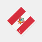 Peru & Peru Flag Party Fashion / sport Fan Serviette (Ecke)