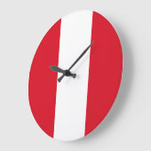 Peru (Peruanische Flagge) Große Wanduhr (Winkel)
