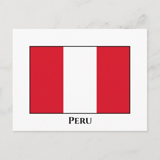 Peru (Peruanische Flagge) Postkarte (Vorderseite)