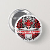 Peru Peruanische kanadische Tree-Roots-Flagge Button (Vorne & Hinten)