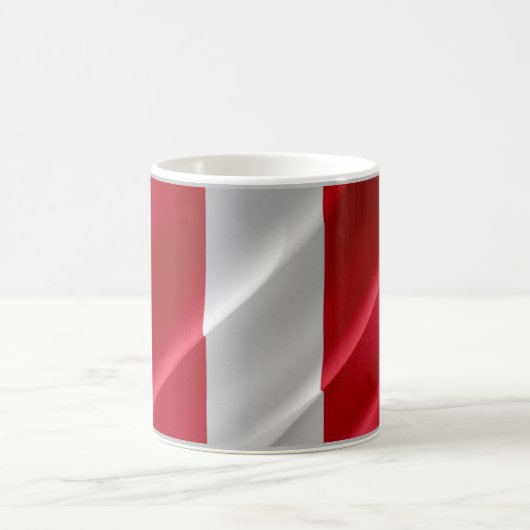 Peru - Peruanische Waving Flag - Kaffeetasse (Mittel)