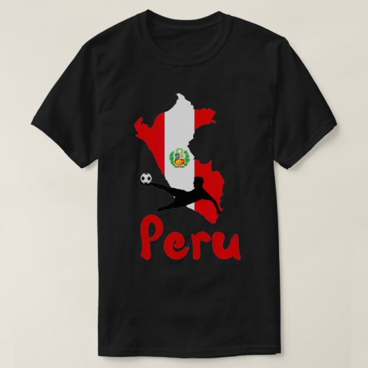 Peru Peruvian Flag Soccer Fan T-Shirt (Design vorne)