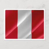 Peru - Peruvian Waving Flag - Postkarte (Vorderseite)