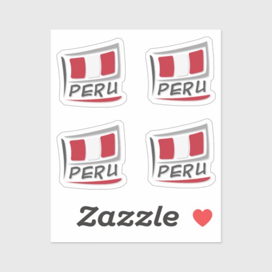 Peru-Pride-X-Flag Aufkleber (Blatt)