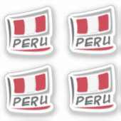 Peru-Pride-X-Flag Aufkleber (Vorderseite)