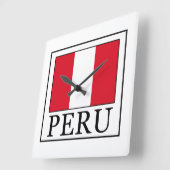 Peru Quadratische Wanduhr (Winkel)