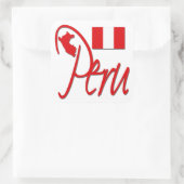 Peru Quadratischer Aufkleber (Tasche)