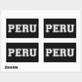 Peru Rechteckiger Aufkleber (Blatt)