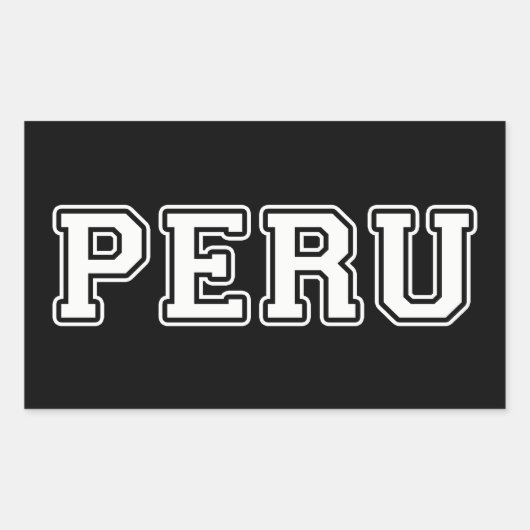 Peru Rechteckiger Aufkleber (Vorderseite)