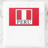Peru Rechteckiger Aufkleber (Tasche)