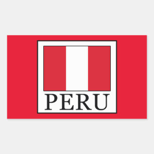 Peru Rechteckiger Aufkleber