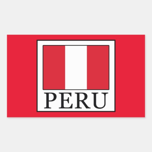 Peru Rechteckiger Aufkleber (Vorderseite)