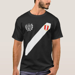 Peru Rotes Shirt Peruanische Flagge Escudo Retro F