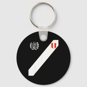 Peru Rotes Shirt Peruanische Flagge Escudo Retro F Schlüsselanhänger