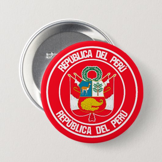 Peru-RundEmblem Button (Vorne & Hinten)