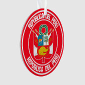 Peru-RundEmblem Ornament (Vorderseite)