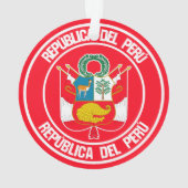 Peru-RundEmblem Ornament (Rückseite)