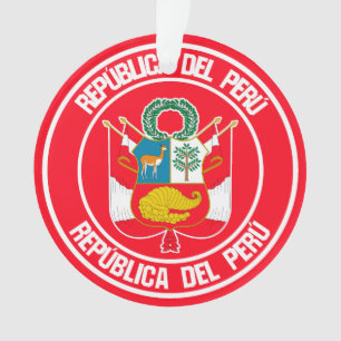 Peru-RundEmblem Ornament