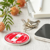 Peru-RundEmblem Schlüsselanhänger (Seite)