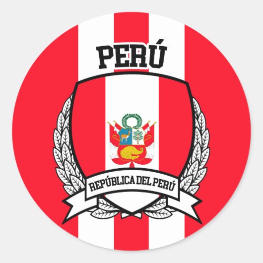 Peru Runder Aufkleber (Vorderseite)