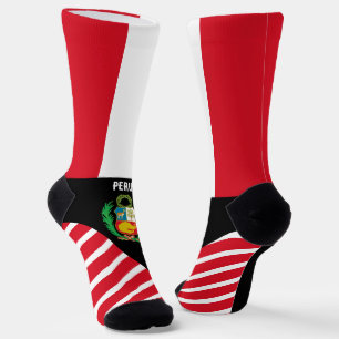 Peru Socken, peruanische Flaggenfarben / Sport Socken