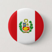 Peru-Staats-Flaggen-Knopf Button (Vorderseite)