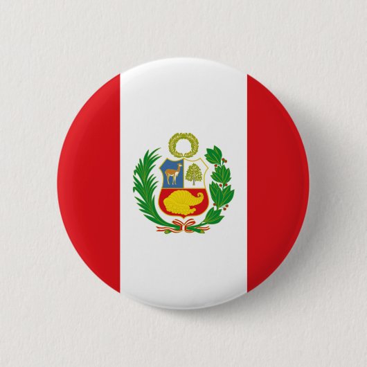 Peru-Staats-Flaggen-Knopf Button (Vorderseite)