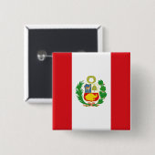 Peru-Staats-Flaggen-Knopf Button (Vorne & Hinten)