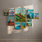 Peru Südamerika Vintage Travel Poster Jaguar