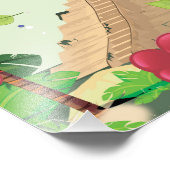 Peru Südamerika Vintager Cartoon Reiseplakat Fotodruck (Ecke)