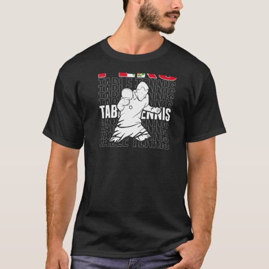 Peru Table Tennis Support Peruvian Ping Pong Tea T-Shirt (Vorderseite)