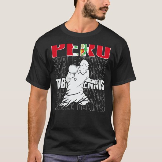 Peru Table Tennis   Support Peruvian Ping Pong Tea T-Shirt (Vorderseite)