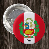Peru-Taste, patriotische peruanische Flag-Mode Button