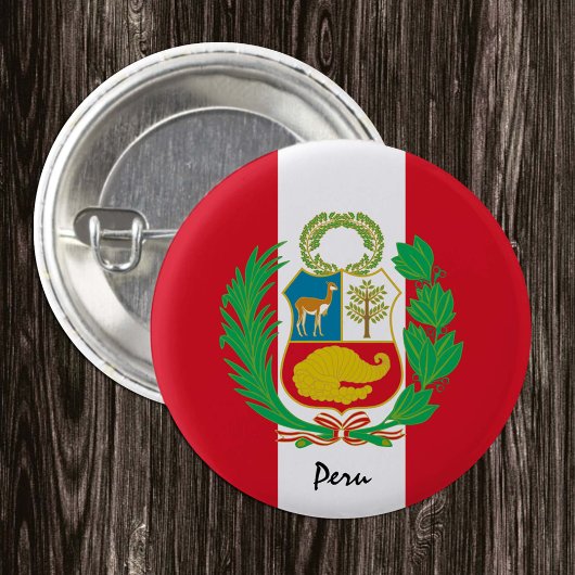 Peru-Taste, patriotische peruanische Flag-Mode Button