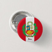 Peru-Taste, patriotische peruanische Flag-Mode Button (Vorne & Hinten)