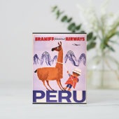Peru Travel Vintag Postkarte (Stehend Vorderseite)
