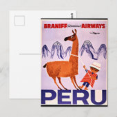 Peru Travel Vintag Postkarte (Vorne/Hinten)