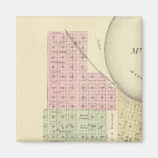 Peru und Mt. Vernon, Nebraska Magnet (Vorne)