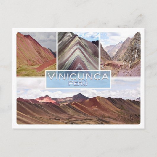 Peru - Vinicunca - Das Rote Tal - Postkarte (Vorderseite)