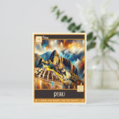 Peru | Vintage Malerei Postkarte (Stehend Vorderseite)