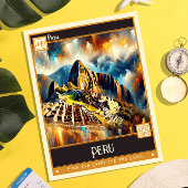 Peru | Vintage Malerei Postkarte