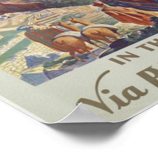 Peru Vintage Travel Poster (Ecke)