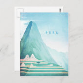 Peru Vintage Travel Poster - Art Postkarte (Vorne/Hinten)