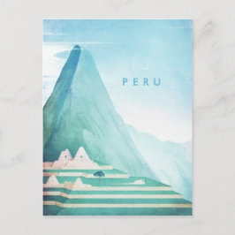 Peru Vintage Travel Poster - Art Postkarte
