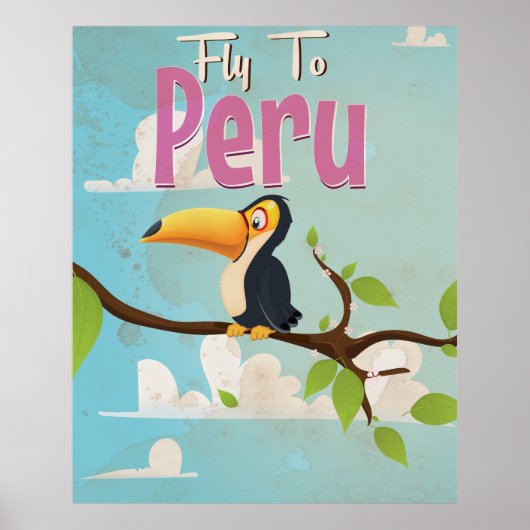 Peru Vintage Travel Poster. Poster (Vorne)