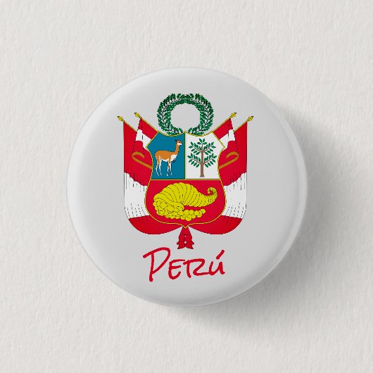 Peru-Wappen Button (Vorderseite)